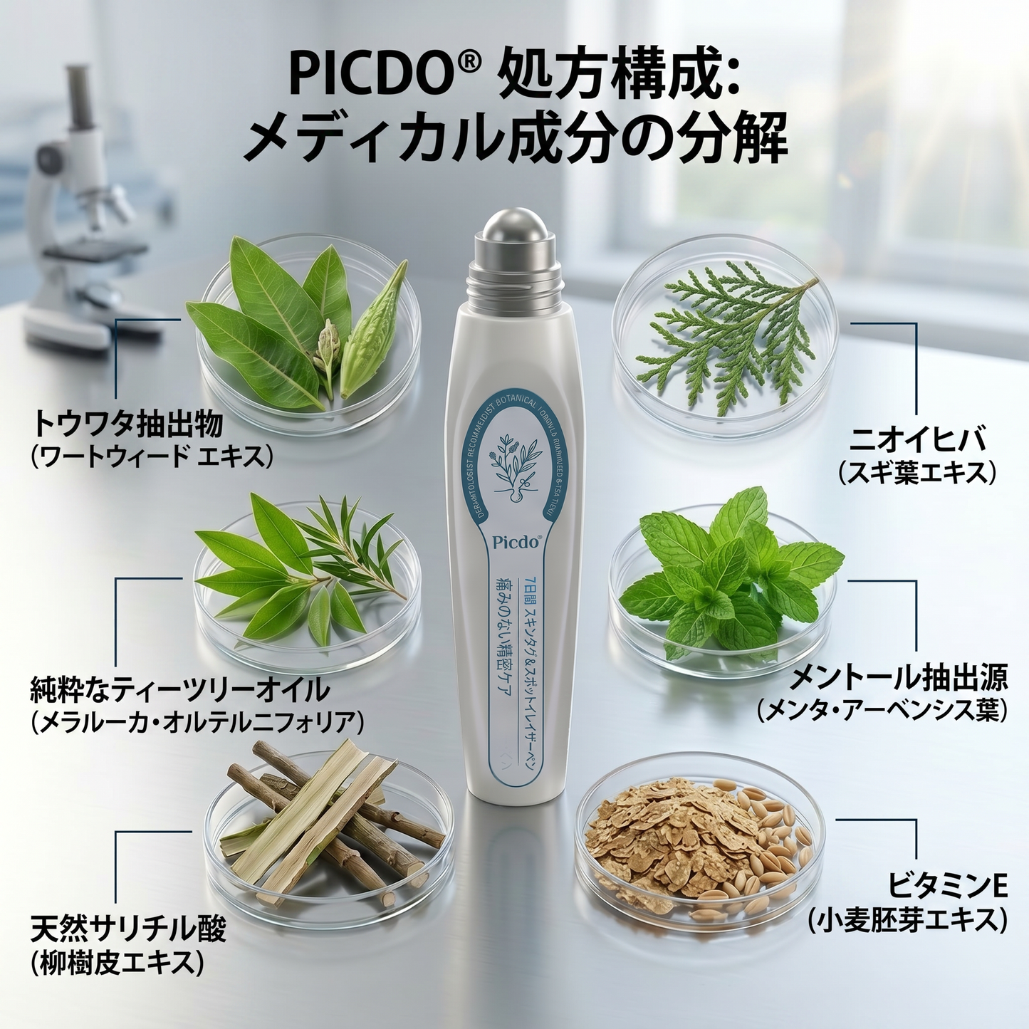 🌼公式ブランドストア  𝐏i𝐜𝐝o® 𝟕日間イボ&シミ消し(痛みも傷跡もゼロのローラーボール)